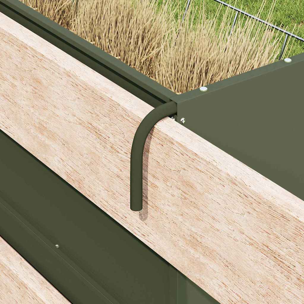 Hängande Höutfodrare Olivgrön 61 x 33 x 66 cm Kallvalsat Stål