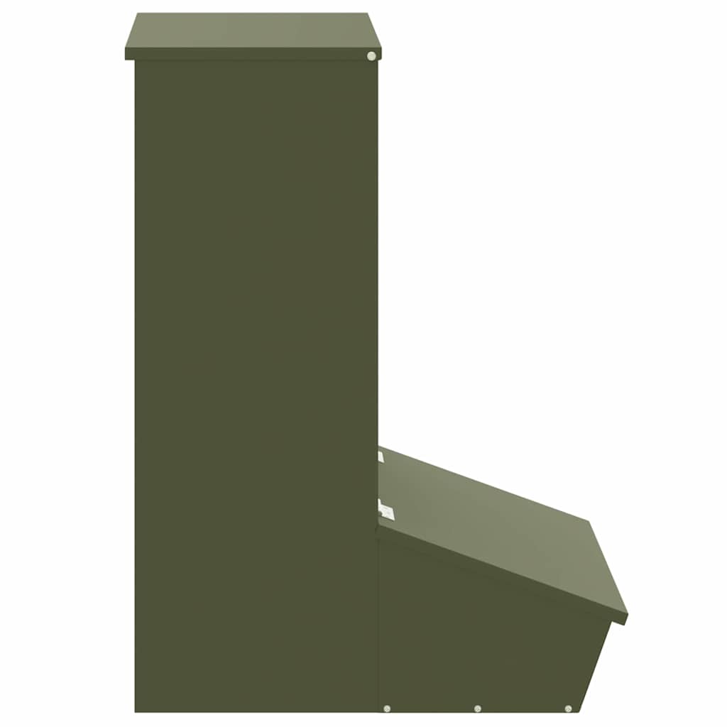 Gris Matare Olivgrön 55 x 38 x 76 cm Kallvalsat Stål