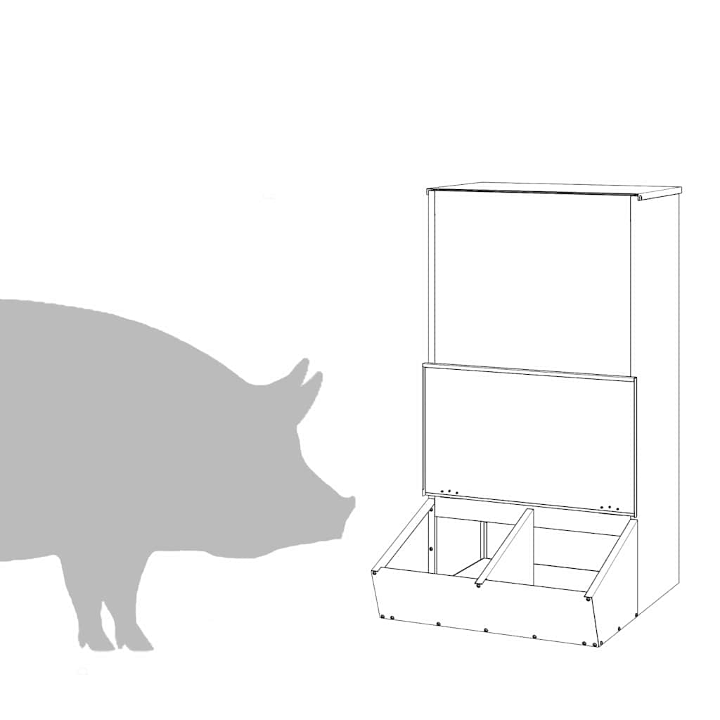 Gris Matare Svart 55 x 51 x 91,5 cm Kallvalsat Stål