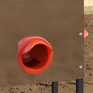 Hönsfodertråg Silver 41,5 x 20,5 x 33 cm Galvaniserat Stål