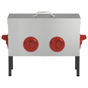 Hönsfodertråg Silver 41,5 x 20,5 x 33 cm Galvaniserat Stål