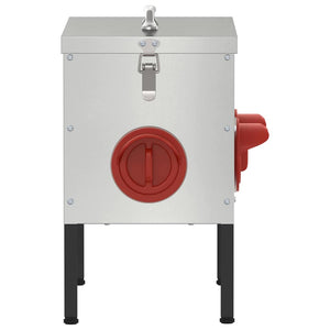 Hönsfodertråg Silver 41,5 x 20,5 x 33 cm Galvaniserat Stål