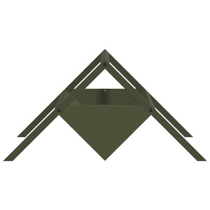 Fodertrog för boskap Olivgrön 111 x 76 x 38 cm Kallvalsat Stål