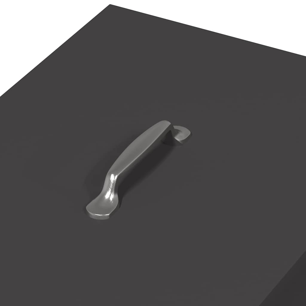 Hönsfodertråg Svart 40,5 x 45 x 41 cm Kallvalsat Stål