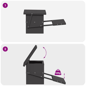 Kyckling Trampmatare Svart 48,5 x 39,5 x 19 cm Kallvalsat Stål