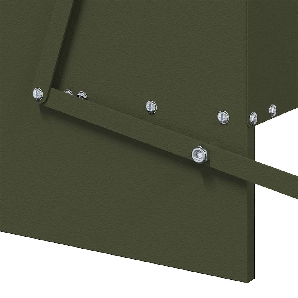 Kyckling Trampmatare Olivgrön 75 x 53 x 20,5 cm Kallvalsat Stål
