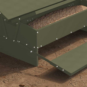 Kyckling Trampmatare Olivgrön 75 x 53 x 20,5 cm Kallvalsat Stål