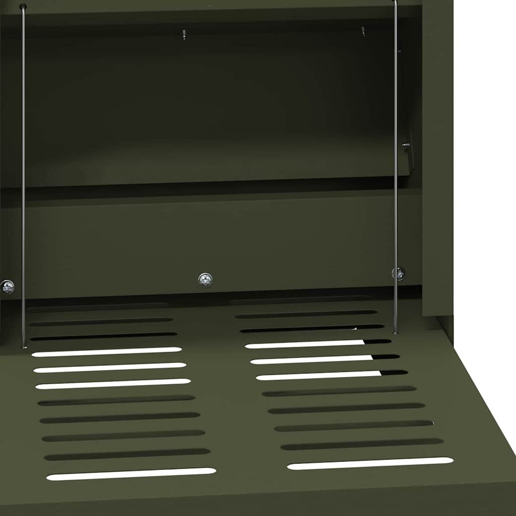 Kyckling Trampmatare Olivgrön 25 x 42 x 40 cm Kallvalsat Stål