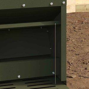 Kyckling Trampmatare Olivgrön 25 x 42 x 40 cm Kallvalsat Stål