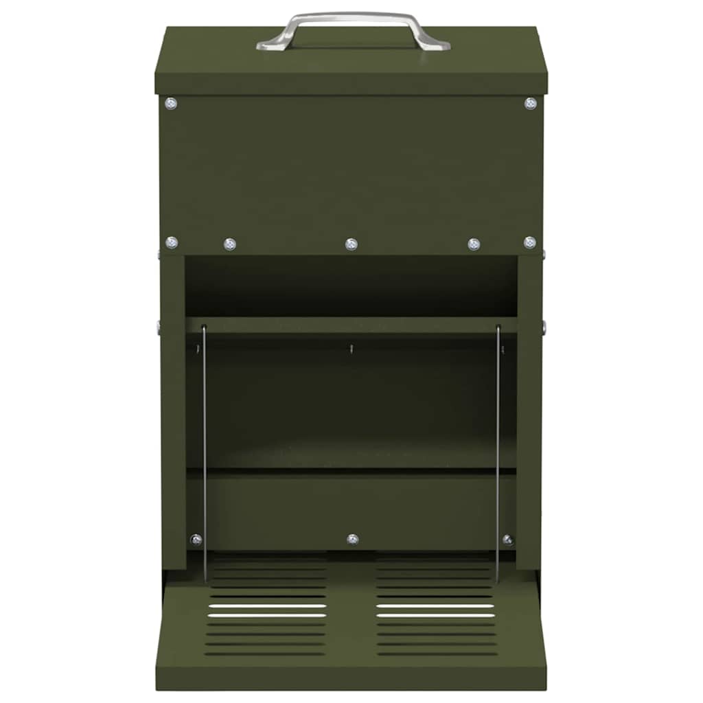 Kyckling Trampmatare Olivgrön 25 x 42 x 40 cm Kallvalsat Stål