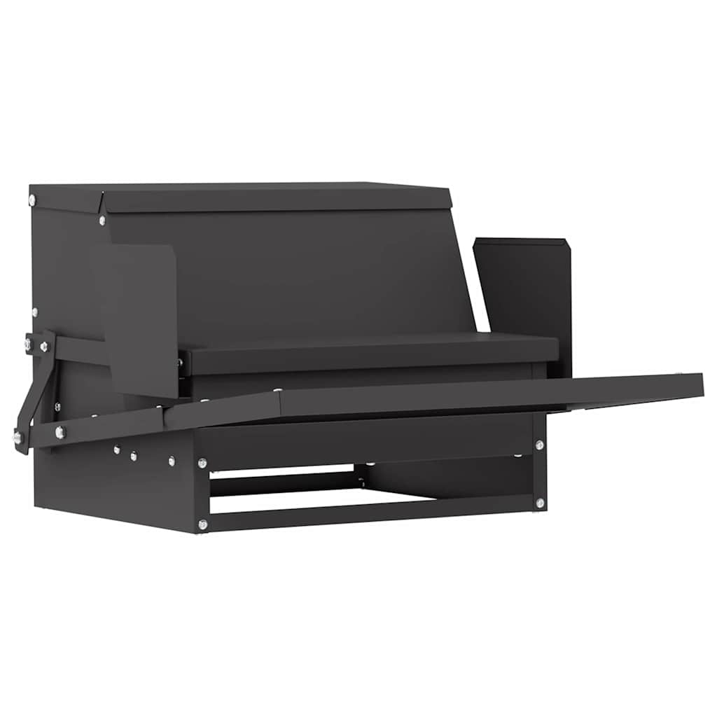 Kyckling Trampmatare Svart 50 x 40 x 29 cm Kallvalsat Stål