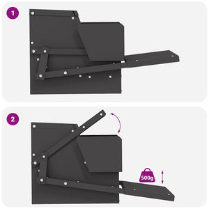 Kyckling Trampmatare Svart 50 x 40 x 29 cm Kallvalsat Stål