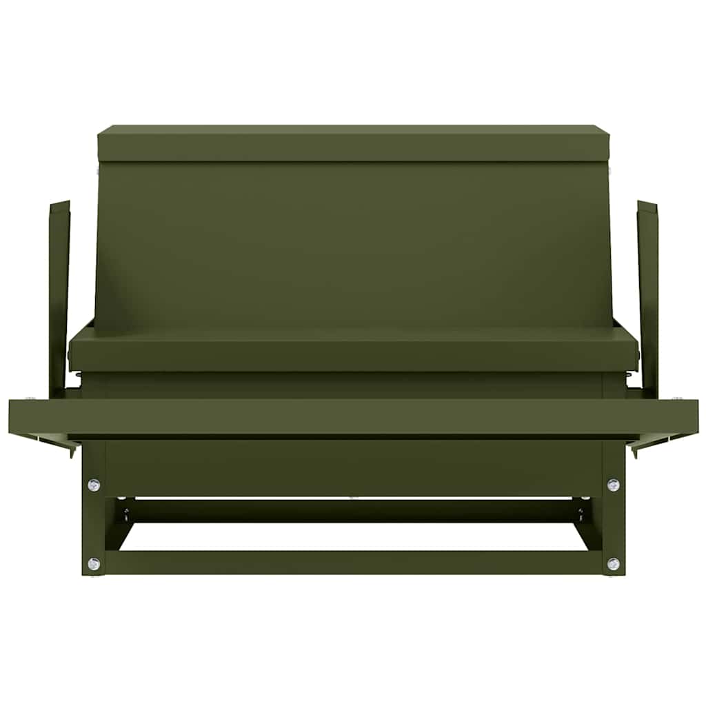 Kyckling Trampmatare Olivgrön 50 x 40 x 29 cm Kallvalsat Stål