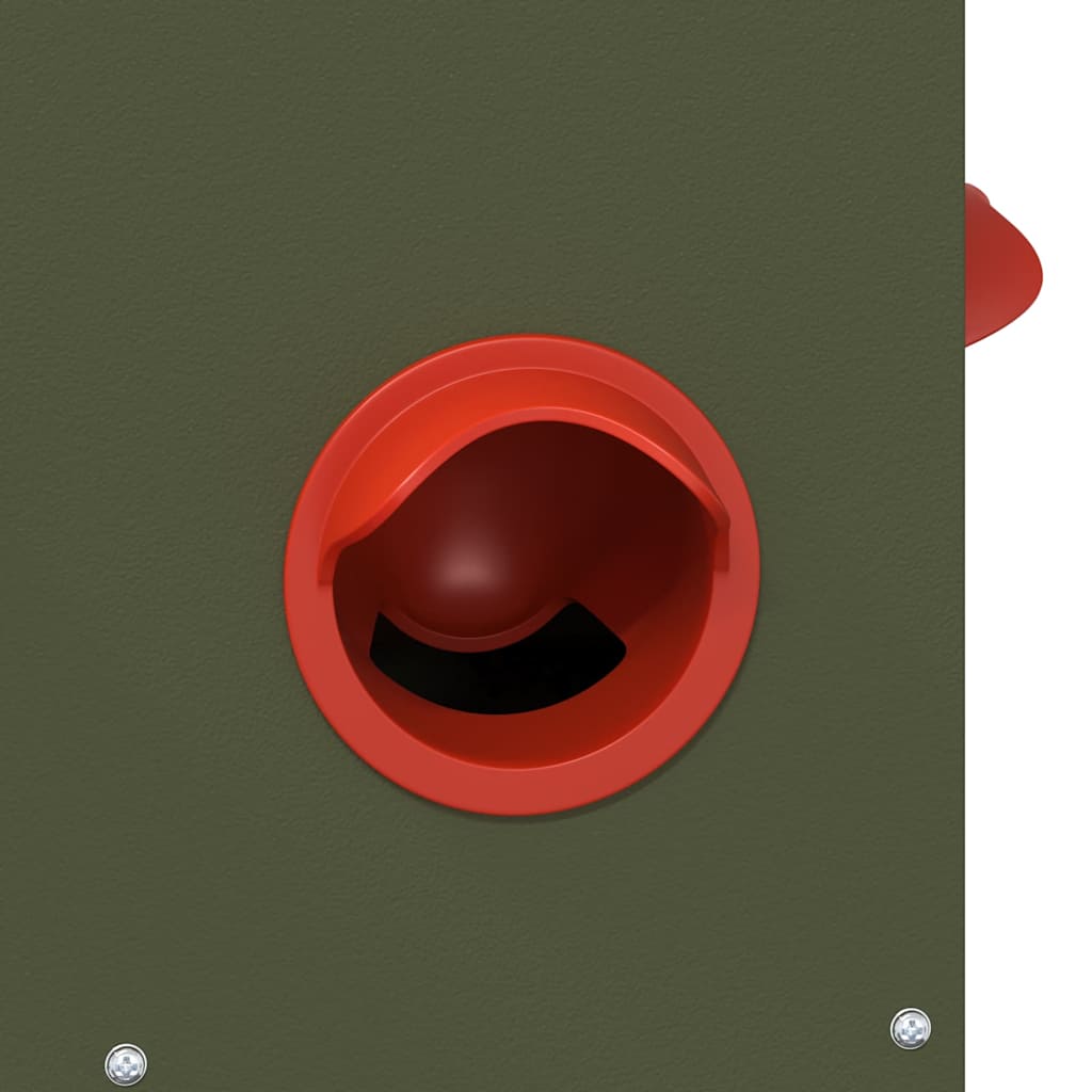 Hönsfodertråg 2 pcs Olivgrön 60,5 x 29 x 51 cm Kallvalsat Stål