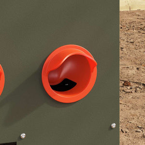 Hönsfodertråg 2 pcs Olivgrön 60,5 x 29 x 51 cm Kallvalsat Stål