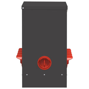 Hönsfodertråg 2 pcs Svart 60,5 x 29 x 51 cm Kallvalsat Stål