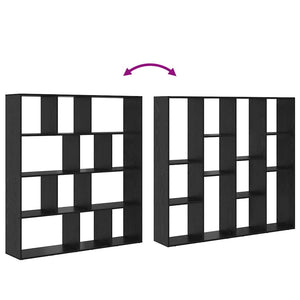 Bokskåp Svart Ek 132 x 29 x 141,5 cm Konstruerat trä