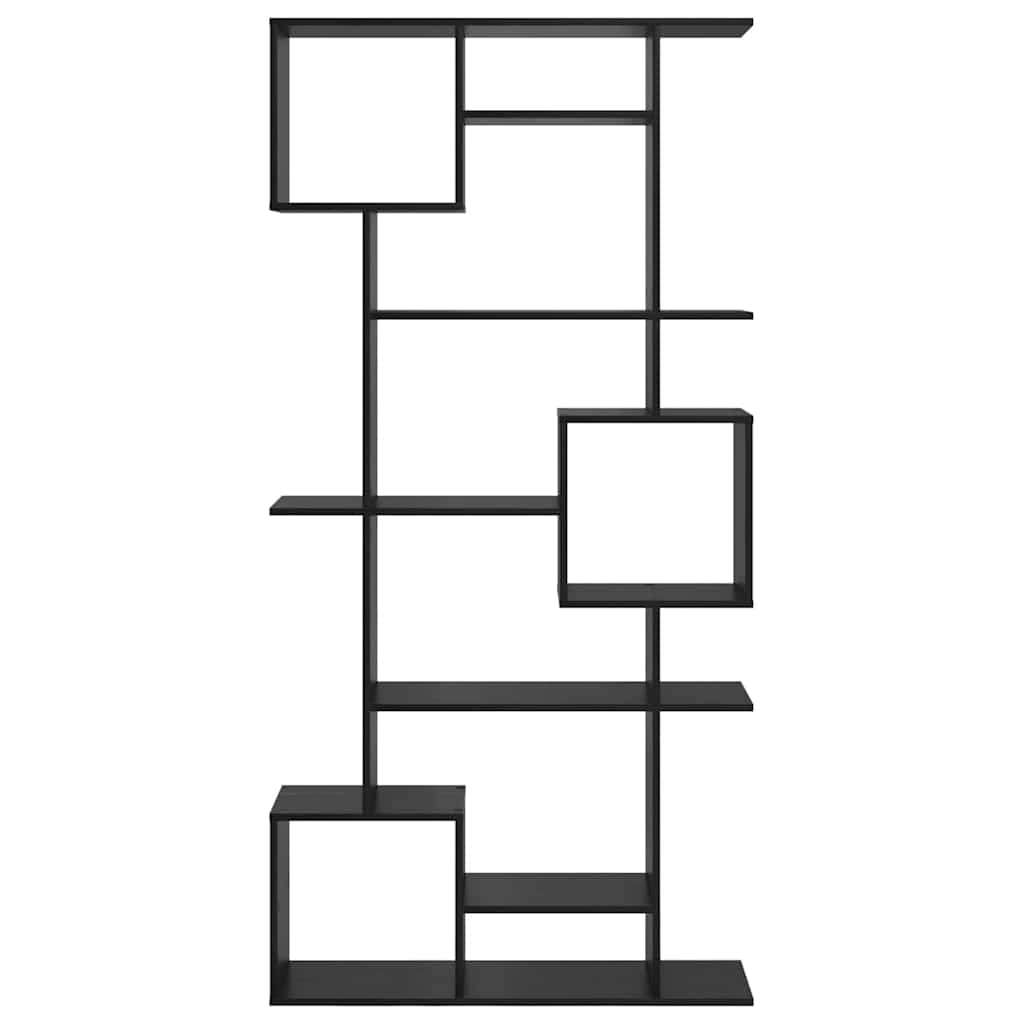 Bokskåp Svart Ek 92 x 29 x 188 cm Konstruerat trä