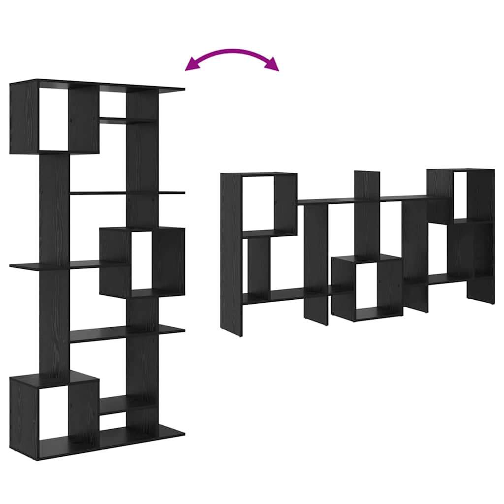 Bokskåp Svart Ek 92 x 29 x 188 cm Konstruerat trä