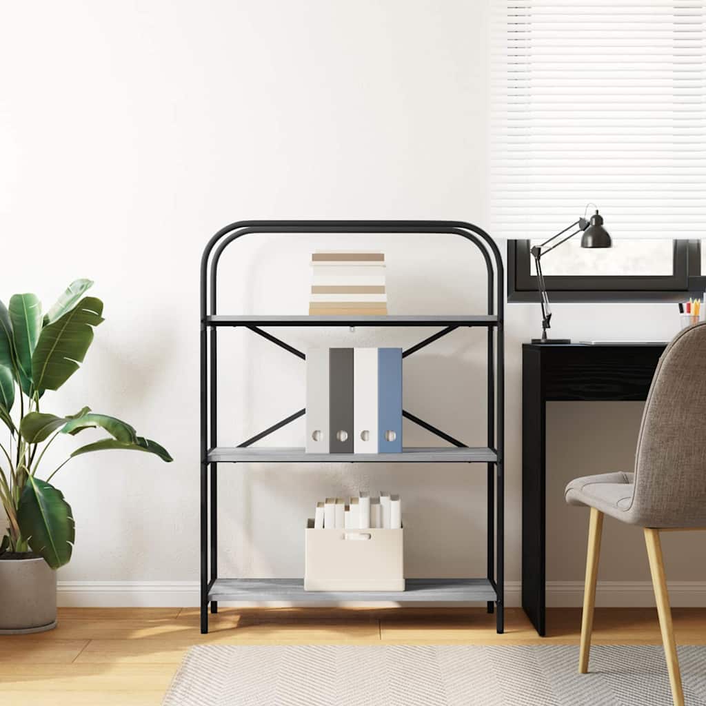 Hyllsystem Grå Sonoma 80 x 30 x 109 cm Konstruerat trä
