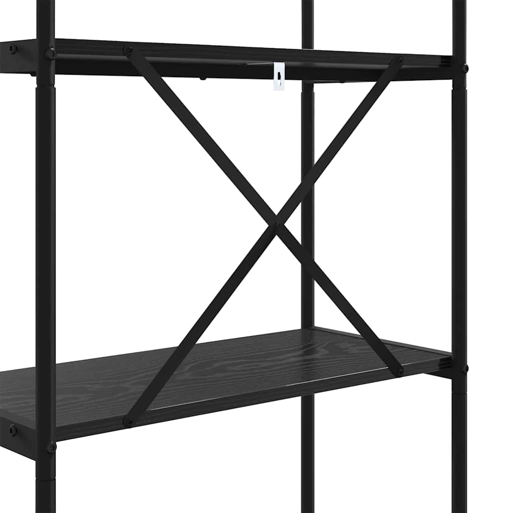 Hyllsystem Svart Ek 80 x 30 x 109 cm Konstruerat trä