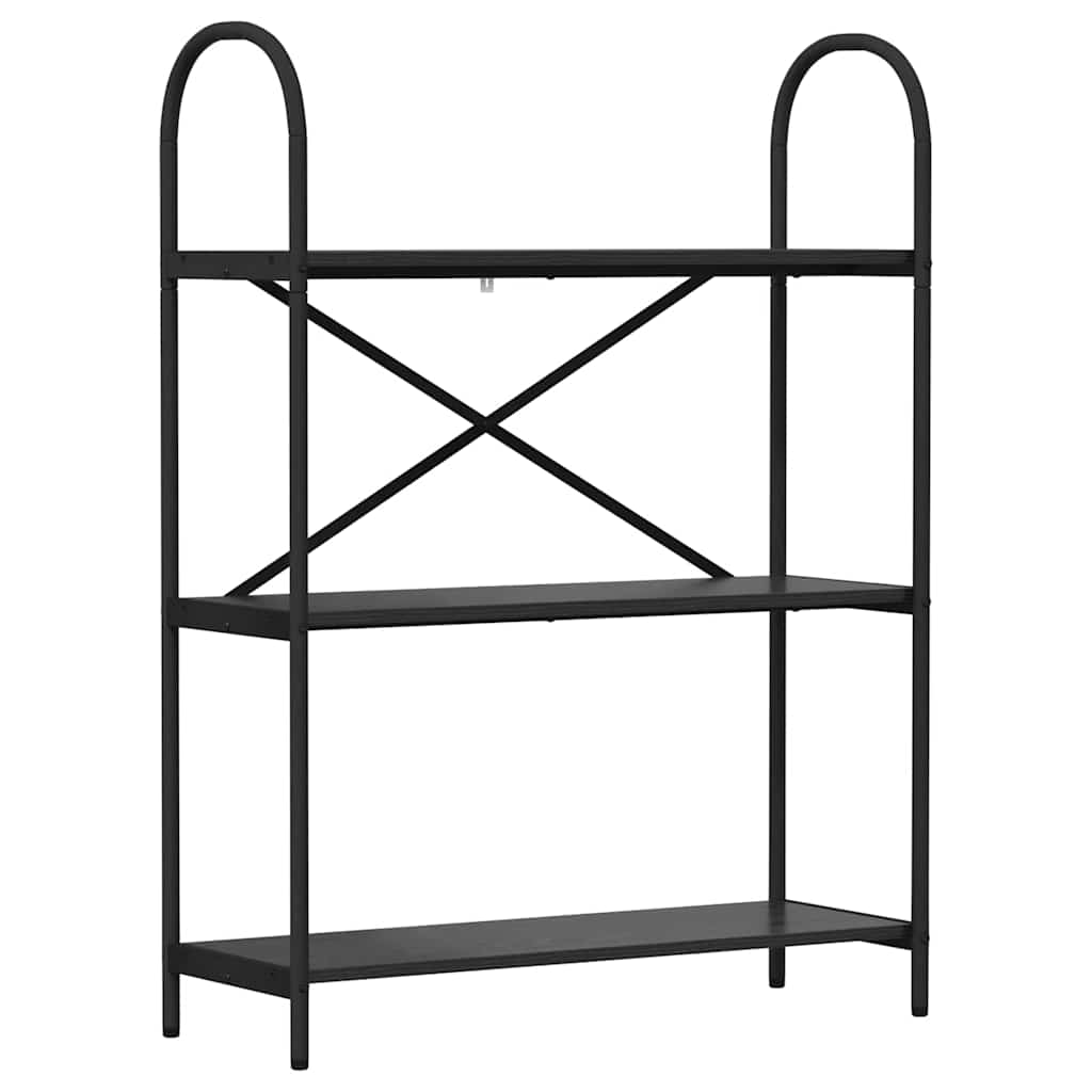 Hyllsystem Svart Ek 80 x 30 x 109 cm Konstruerat trä