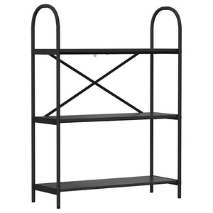 Hyllsystem Svart Ek 80 x 30 x 109 cm Konstruerat trä