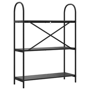 Hyllsystem Svart Ek 80 x 30 x 109 cm Konstruerat trä