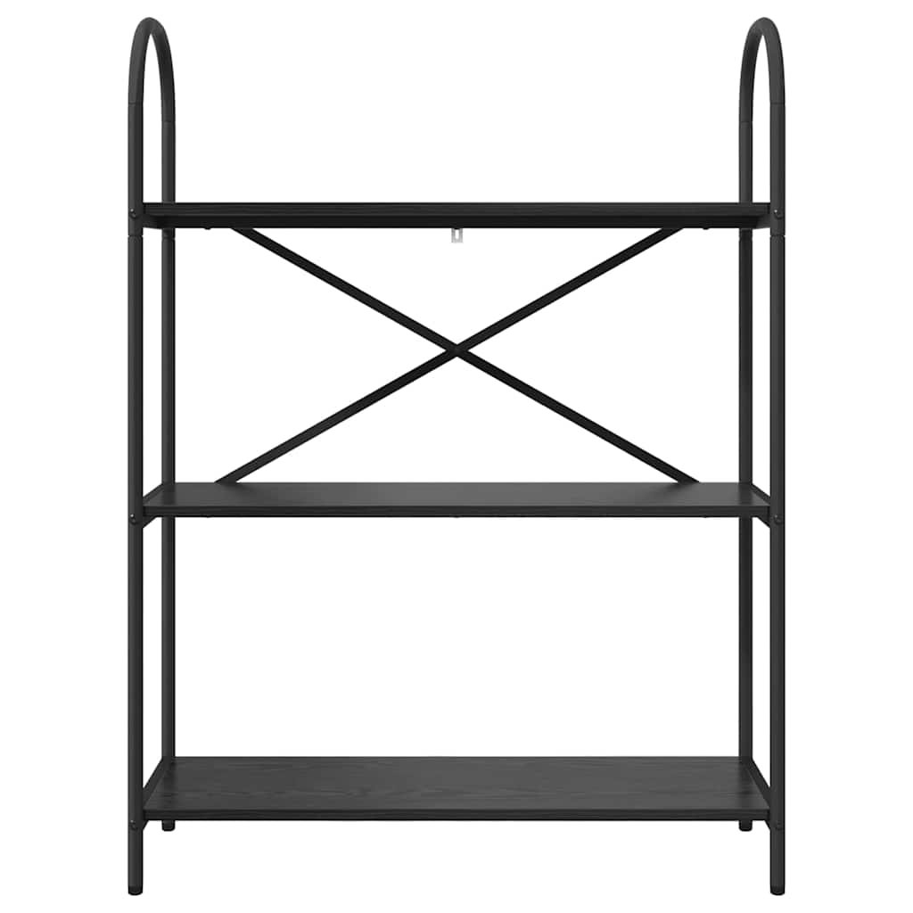 Hyllsystem Svart Ek 80 x 30 x 109 cm Konstruerat trä