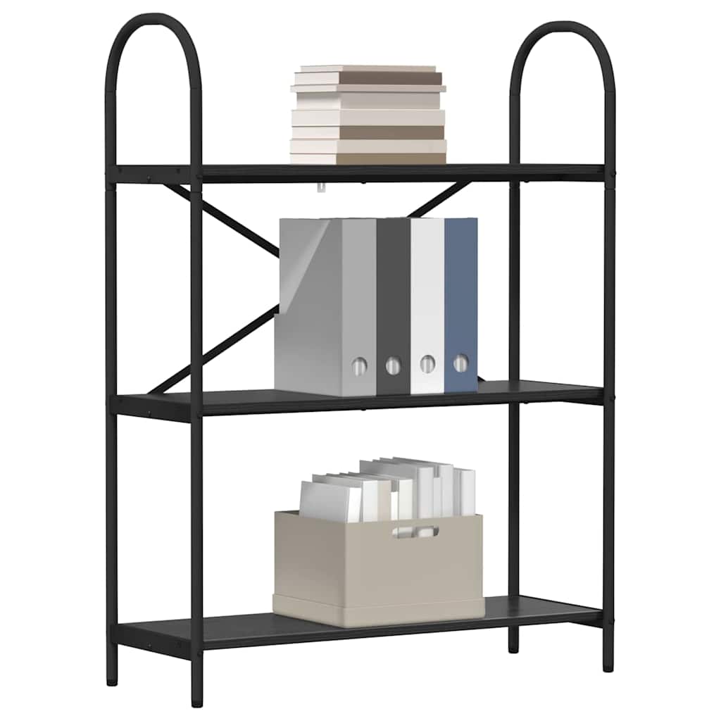 Hyllsystem Svart Ek 80 x 30 x 109 cm Konstruerat trä