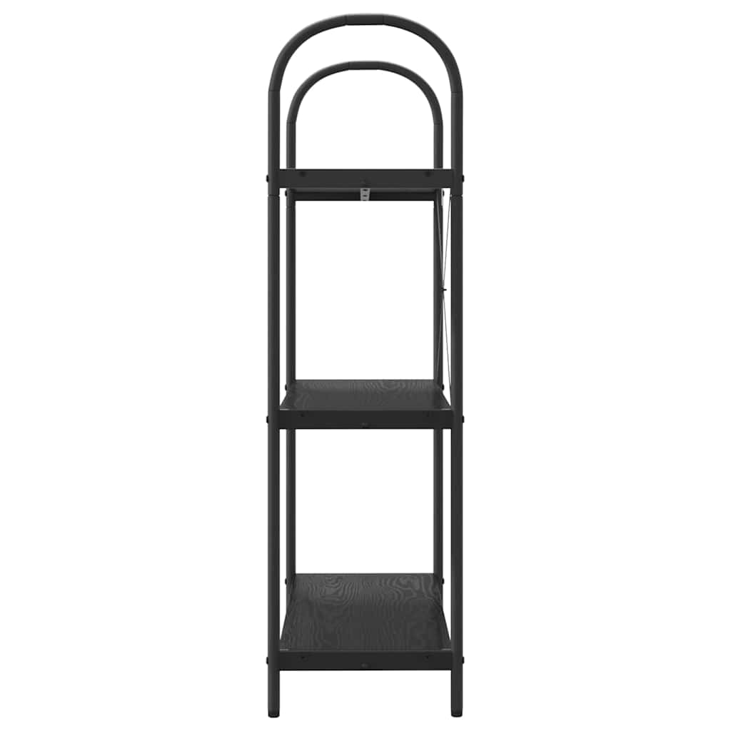 Hyllsystem Svart Ek 80 x 30 x 109 cm Konstruerat trä