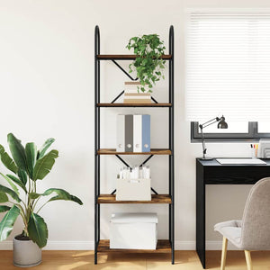 Hyllsystem Rökt ek 60 x 30 x 183 cm Konstruerat trä