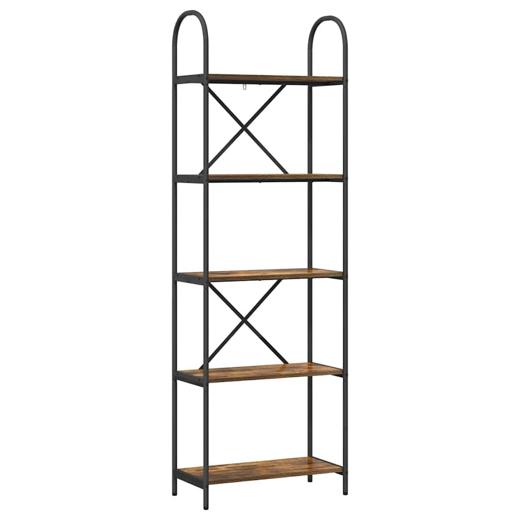 Hyllsystem Rökt ek 60 x 30 x 183 cm Konstruerat trä