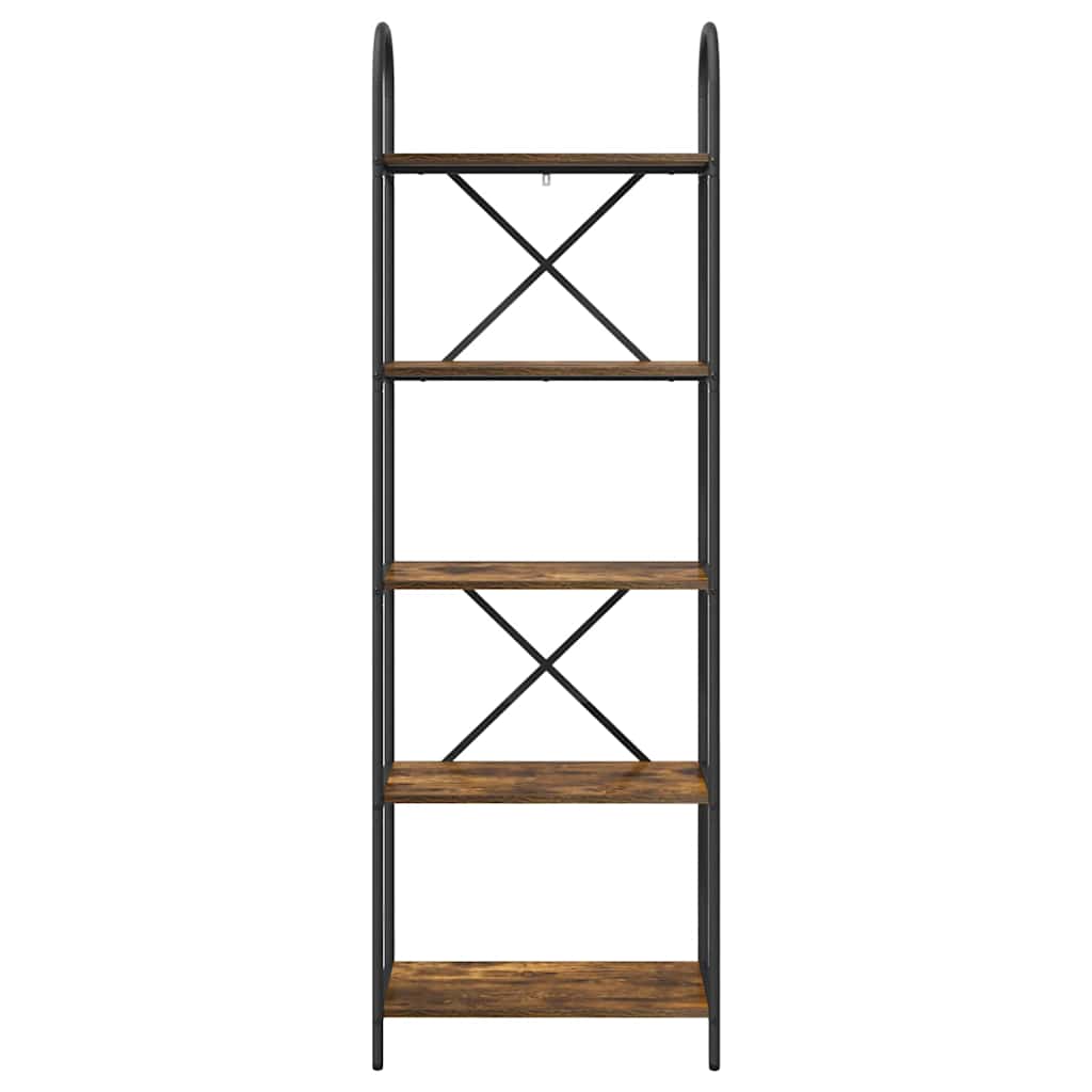 Hyllsystem Rökt ek 60 x 30 x 183 cm Konstruerat trä