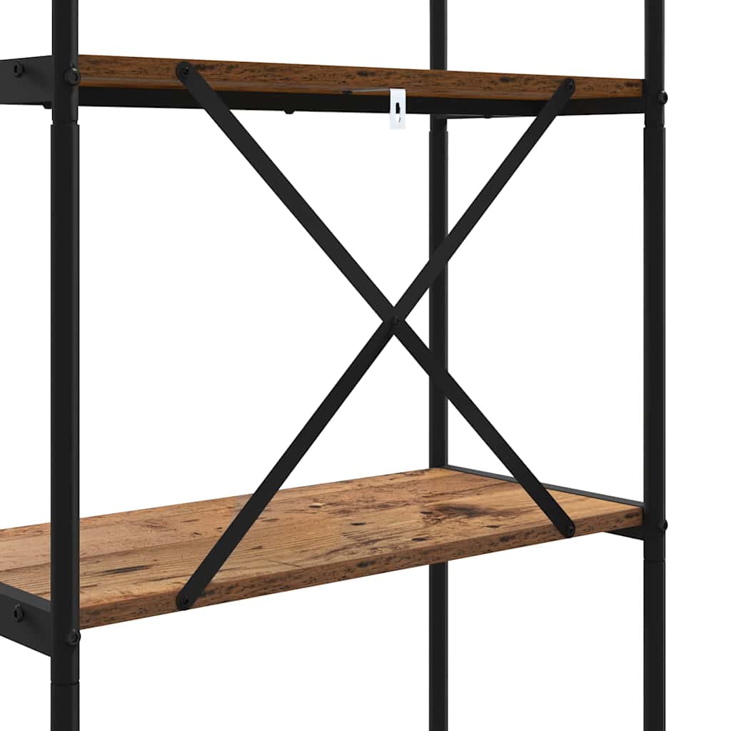 Hyllsystem Gammalt trä 60 x 30 x 183 cm Konstruerat trä