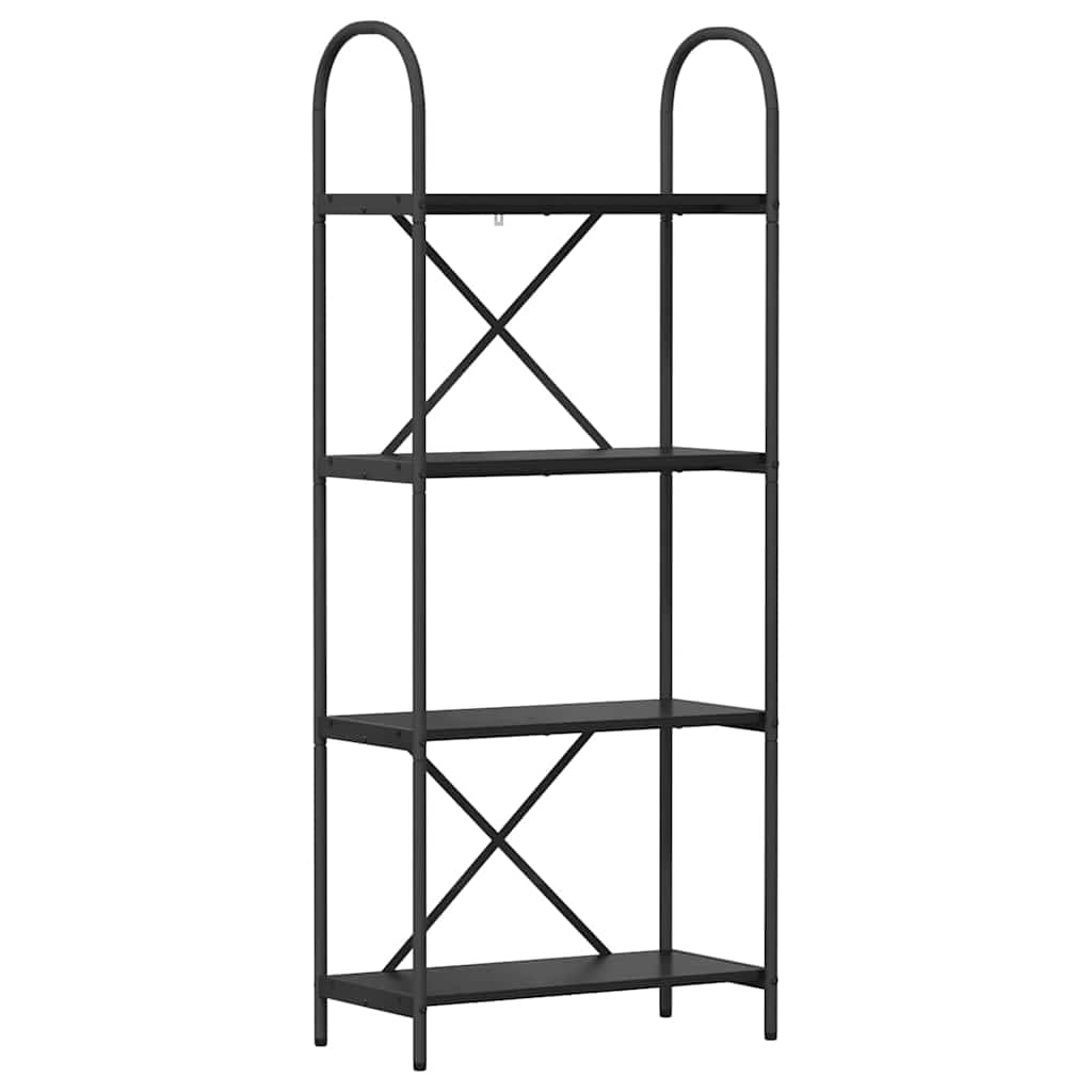 Hyllsystem Svart Ek 60 x 30 x 146 cm Konstruerat trä