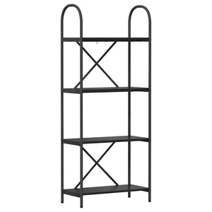 Hyllsystem Svart Ek 60 x 30 x 146 cm Konstruerat trä