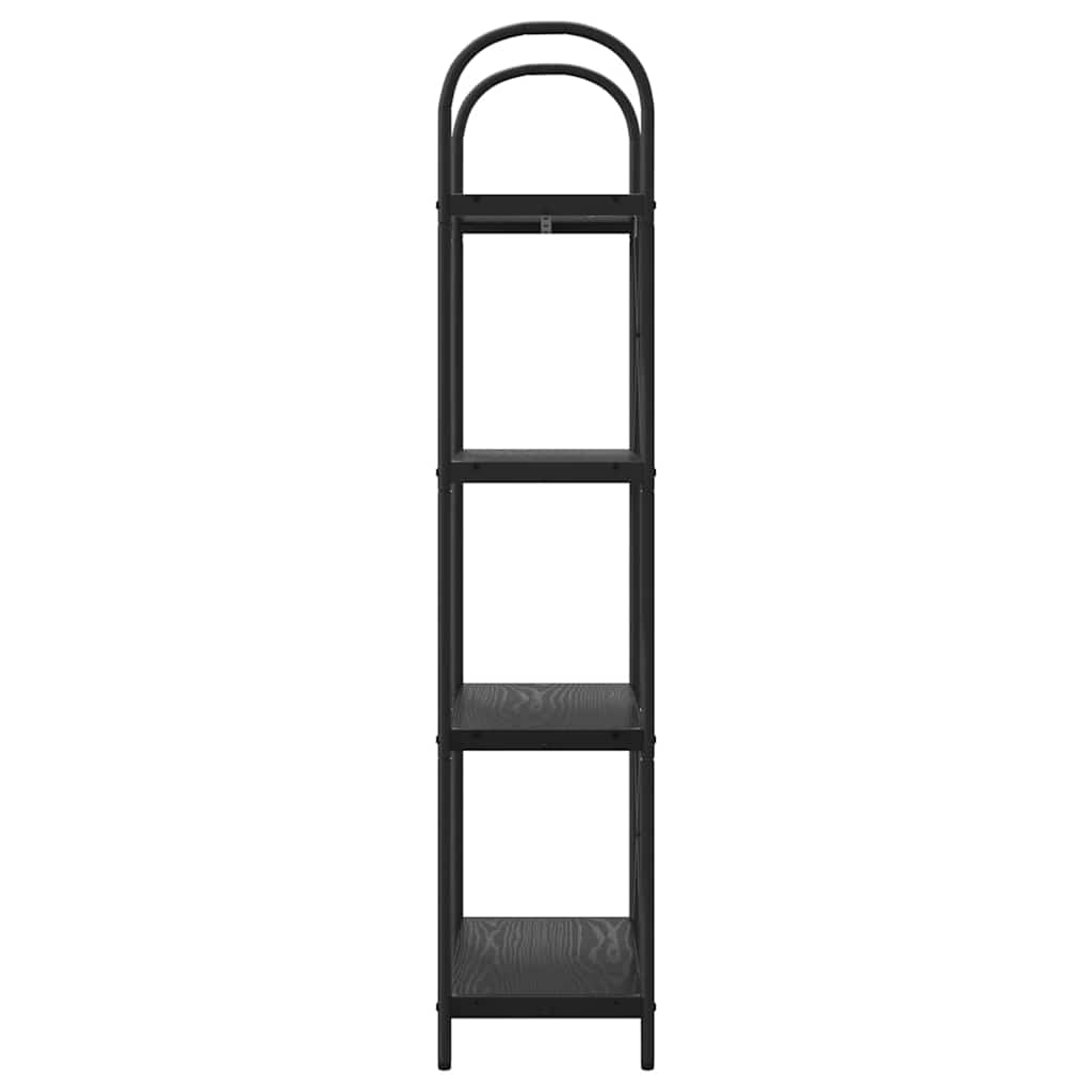 Hyllsystem Svart Ek 60 x 30 x 146 cm Konstruerat trä