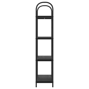 Hyllsystem Svart Ek 60 x 30 x 146 cm Konstruerat trä