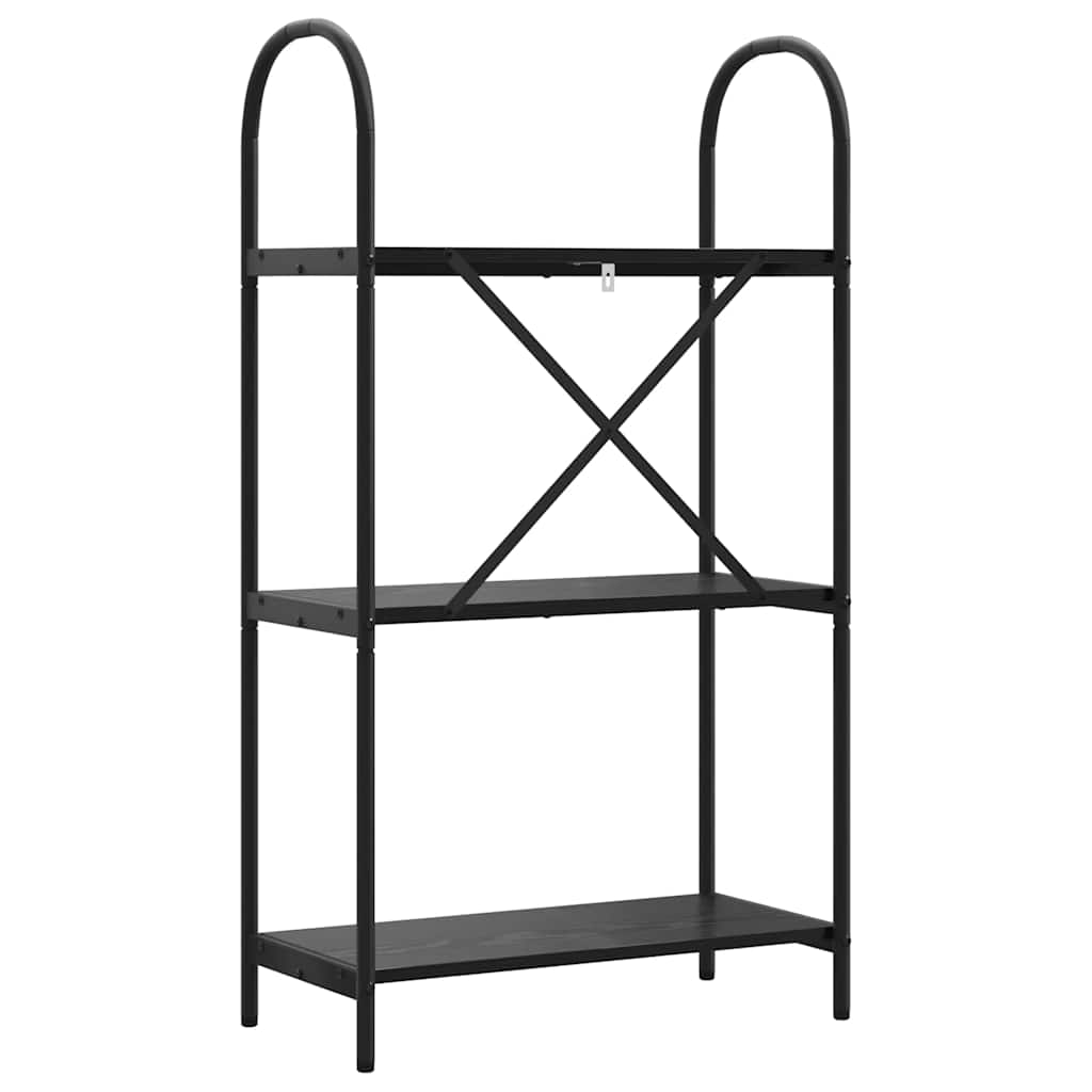 Hyllsystem Svart Ek 60 x 30 x 109 cm Konstruerat trä