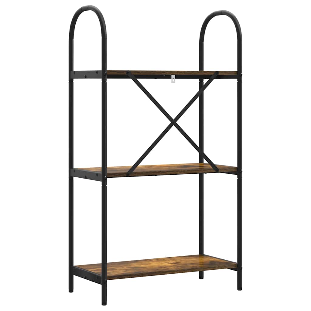 Hyllsystem Rökt ek 60 x 30 x 109 cm Konstruerat trä