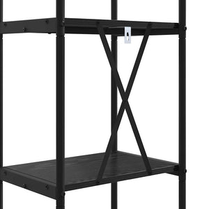 Hyllsystem Svart Ek 40 x 30 x 183 cm Konstruerat trä
