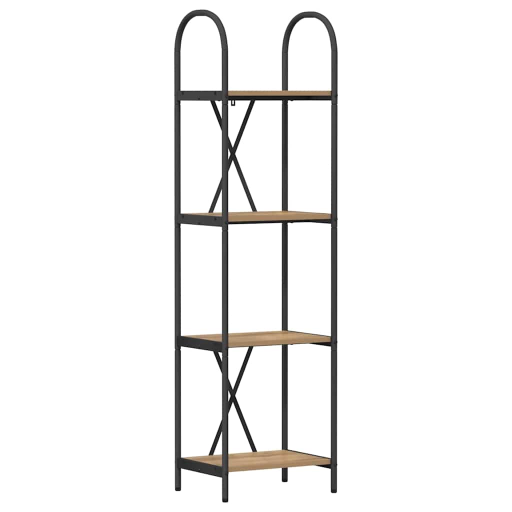 Hyllsystem 4 nivåer 40 x 30 x 146 cm Konstruerat trä Artisan Ek