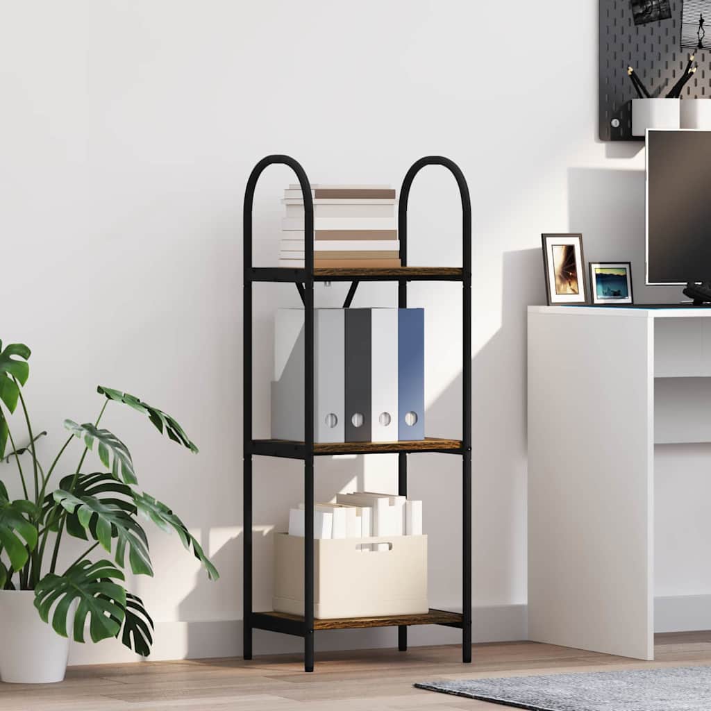 Hyllsystem Rökt ek 40 x 30 x 109 cm Konstruerat trä