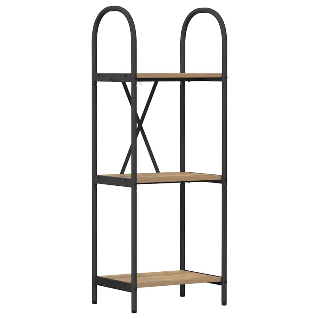Hyllsystem 3 nivåer 40 x 30 x 109 cm Konstruerat trä Artisan Ek