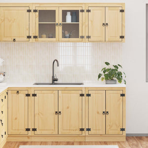 Skåp med hylla med lagring med dörr 4 pcs Honung Massiv furu