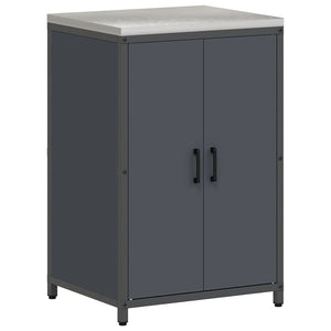 Köksförvaringsset med hylla 2 pcs Antracit Kallvalsat stål