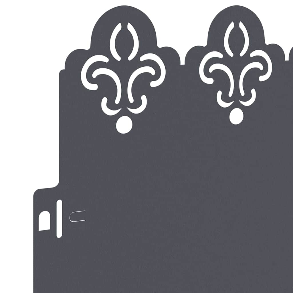 Gräskanter 10 pcs Antracit 103 x 0,05 x 22 cm Stål