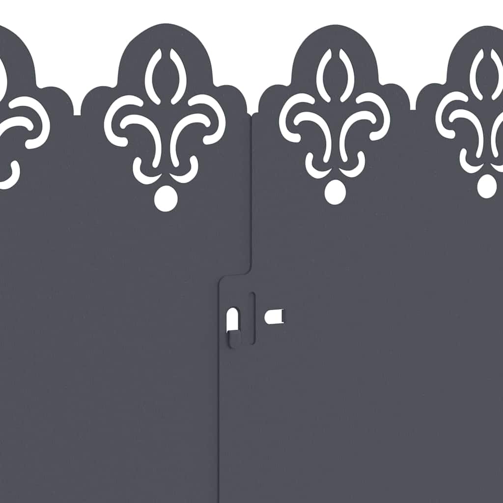 Gräskanter 10 pcs Antracit 103 x 0,05 x 22 cm Stål