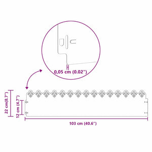 Gräskanter 10 pcs Silver 103 x 0,05 x 22 cm Galvaniserat Stål